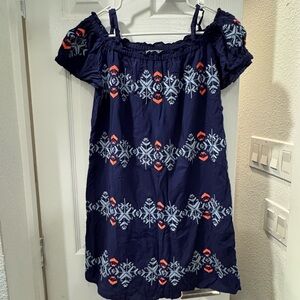 Skies Are Blue Anthropology Women’s Dress with Embroidery